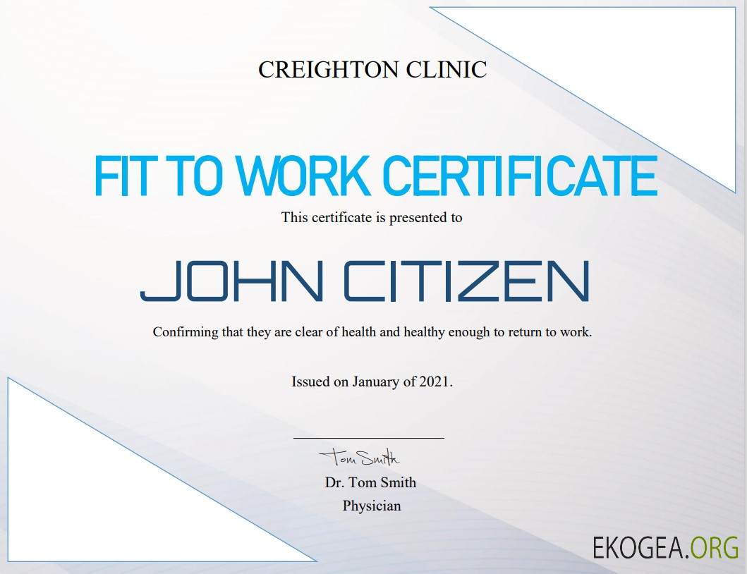 Certificat d'aptitude au travail aux États Unis